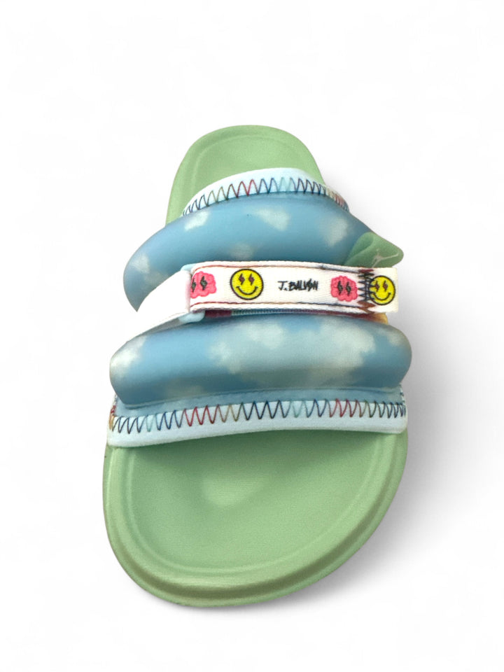 Jordan Super Play Slide J Balvin featuring colorful design and unique style, perfect for casual wear.