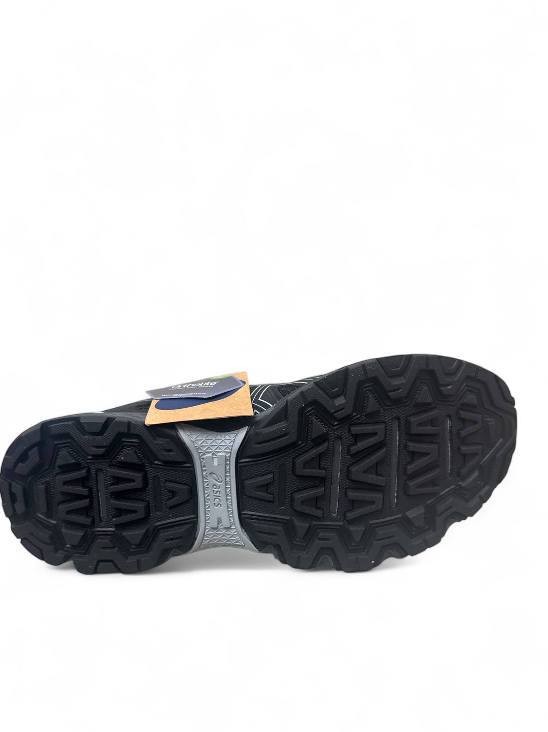 Bottom view of ASICS Gel-Venture 8 running shoes showcasing the tread and brand label.