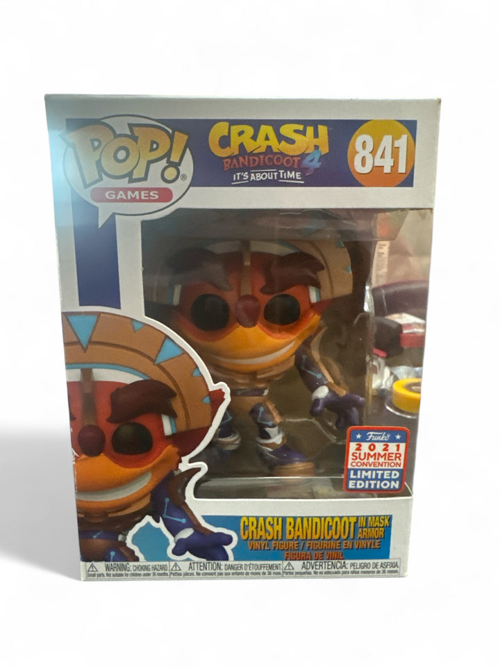 limited edition Crash Bandicoot Funko Pop in box with colorful design and detailed features.