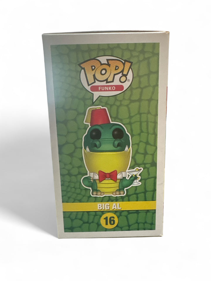 Big Al Funko Pop exclusive collectible figure packaging with vibrant colors and character design.